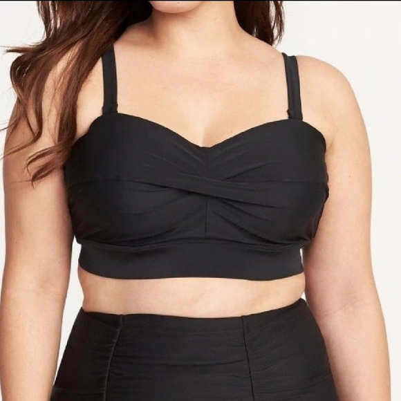 Old Navy Other - Old Navy Twist Front Long-Line Swim Top 3X Plus